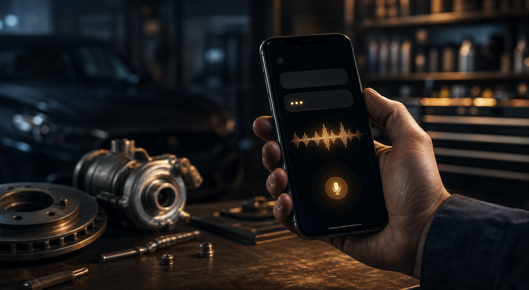Mobilny widok MotoBot z obsługą głosową i szybkim kontaktem